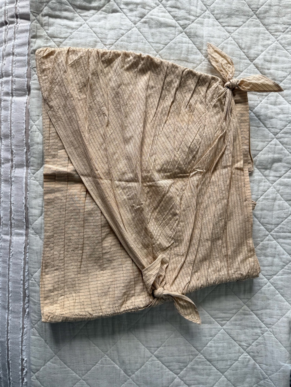 Zara Men's Beige Tie-Waist Joggers